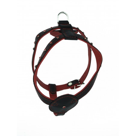 Ham pentru caini din piele naturala cu cristale Swarovski