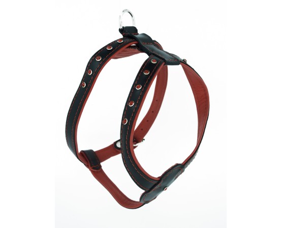 Ham pentru caini din piele naturala cu cristale Swarovski