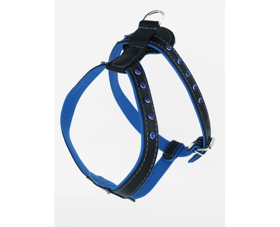 Ham din piele pentru caini prevazut cu cristale Swarovski