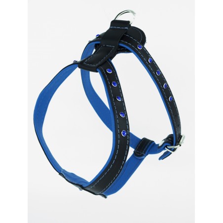 Ham din piele pentru caini prevazut cu cristale Swarovski