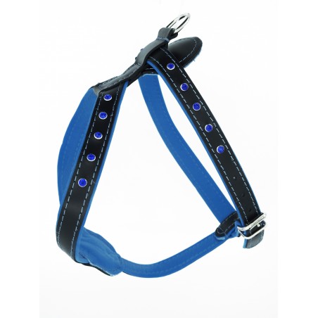 Ham din piele pentru caini prevazut cu cristale Swarovski