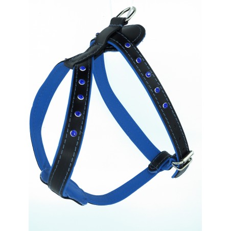 Ham din piele pentru caini prevazut cu cristale Swarovski