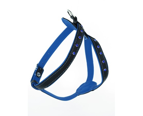 Ham din piele pentru caini prevazut cu cristale Swarovski