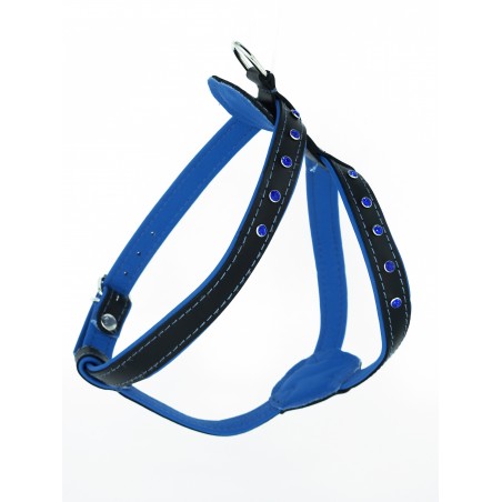 Ham din piele pentru caini prevazut cu cristale Swarovski