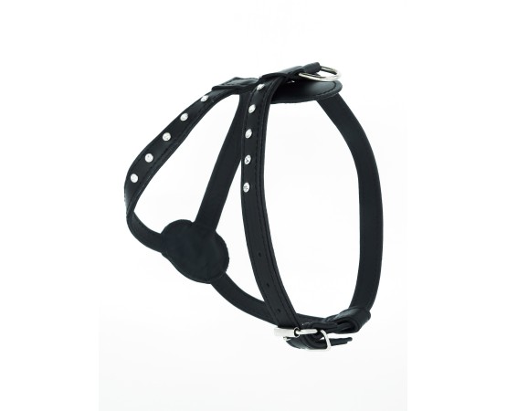 Ham din piele pentru caini , prevazut cu cristale Swarovski