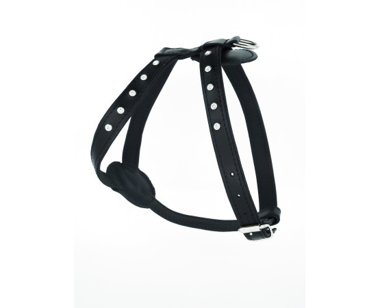 Ham din piele pentru caini , prevazut cu cristale Swarovski