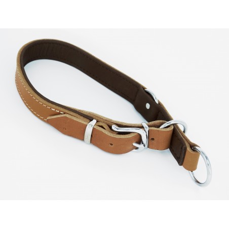 Zgarda de lux din piele pentru dresaj canin Vintage