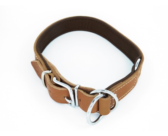 Zgarda de lux din piele pentru dresaj canin Vintage