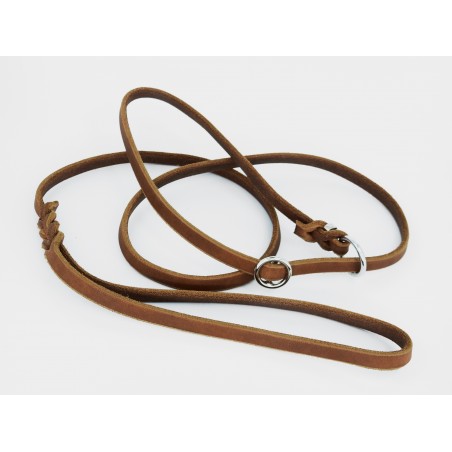 Lesa strangulanta de lux din piele pentru prezentare show caini