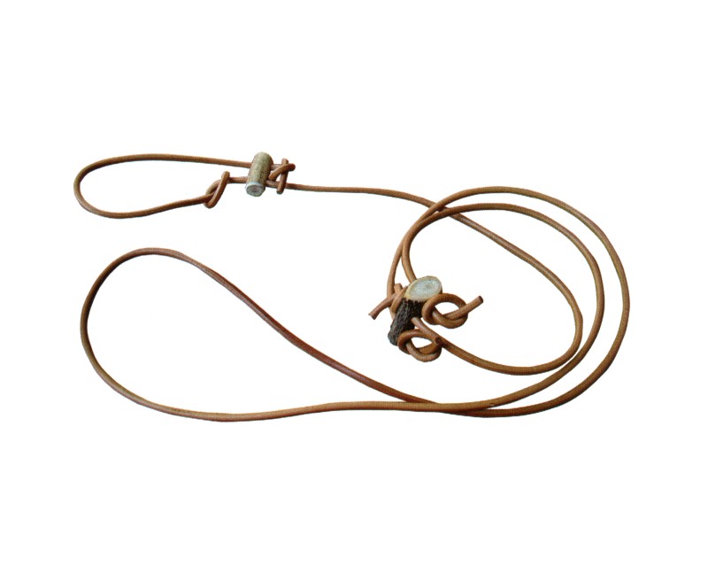 Lesa din piele rotunda pentru caini de vanatoare 