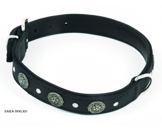 Zgarda de lux pentru caini Hibiscus Swarovski