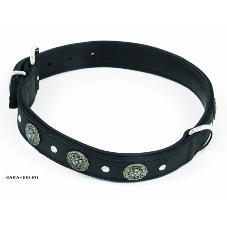 Zgarda de lux pentru caini Hibiscus Swarovski