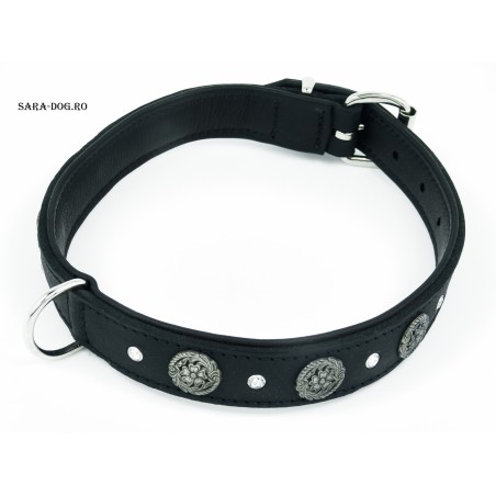 Zgarda de lux pentru caini Hibiscus Swarovski