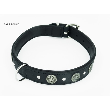 Zgarda de lux pentru caini Hibiscus Swarovski