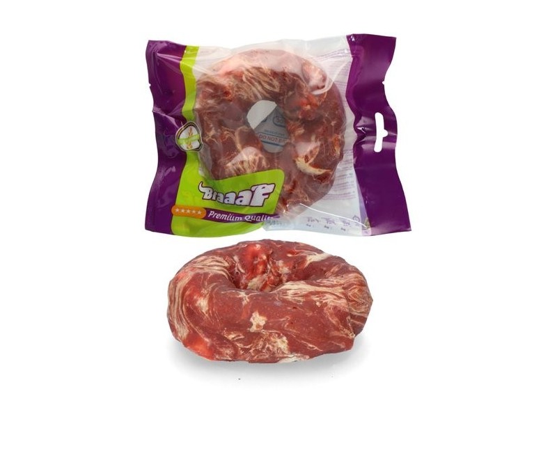 Recompensa caini cu vita si peste Braaaf Donut Beef & Fish