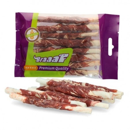 Recompense de ros pentru caini cu miel si peste Braaaf Rollstick Lamb & Fish