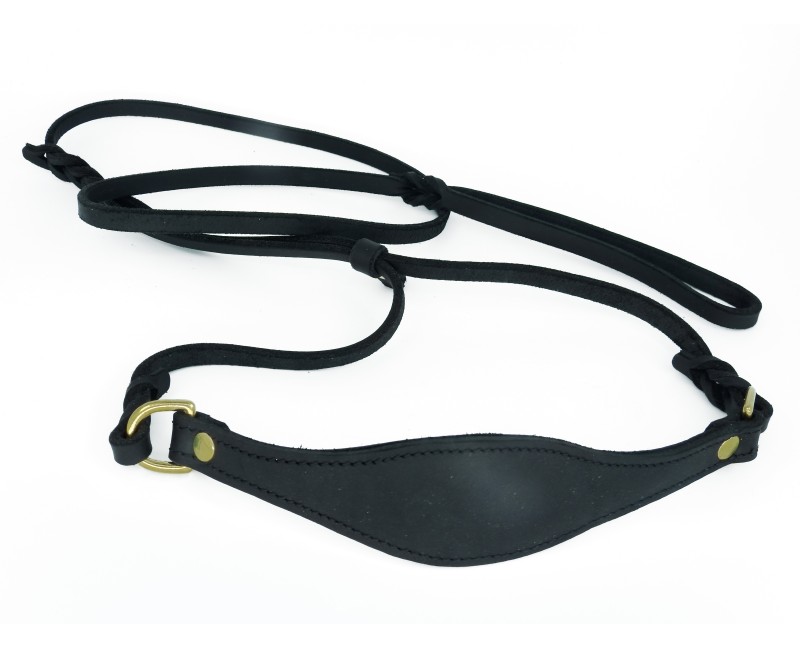 Lesa din piele super premium pentru prezentare Ciobanesc German Black Mamba Leather