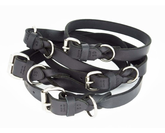 Zgarda din piele super premium pentru caini Black Mamba Leather