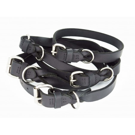 Zgarda din piele super premium pentru caini Black Mamba Leather