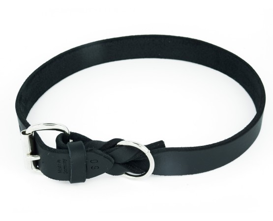 Zgarda din piele super premium pentru caini Black Mamba Leather