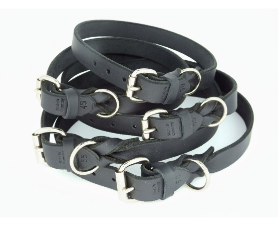 Zgarda din piele super premium pentru caini Black Mamba Leather