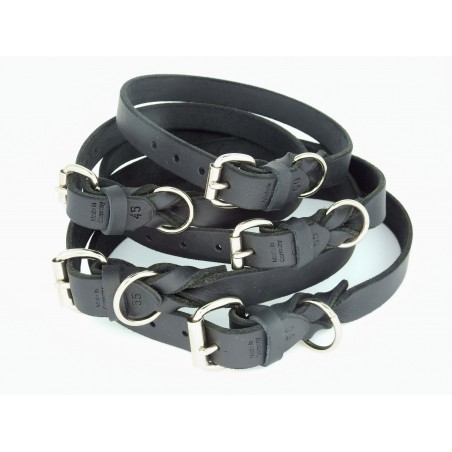 Zgarda din piele super premium pentru caini Black Mamba Leather