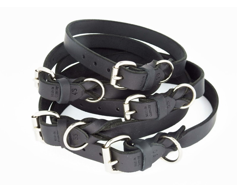 Zgarda din piele super premium pentru caini Black Mamba Leather