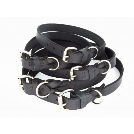 Zgarda din piele super premium pentru caini Black Mamba Leather