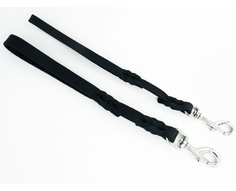 Lesa scurta din piele super premium pentru caini Black Mamba Leather