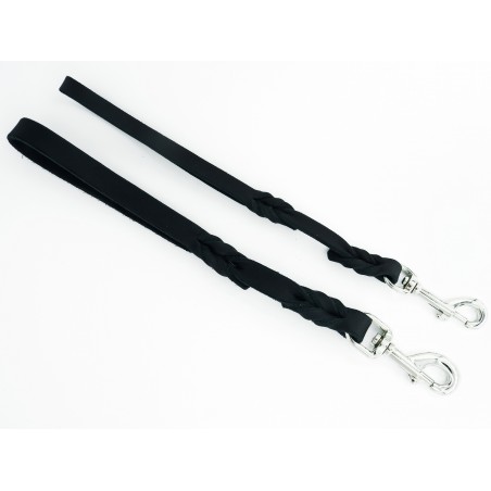 Lesa scurta din piele super premium pentru caini Black Mamba Leather