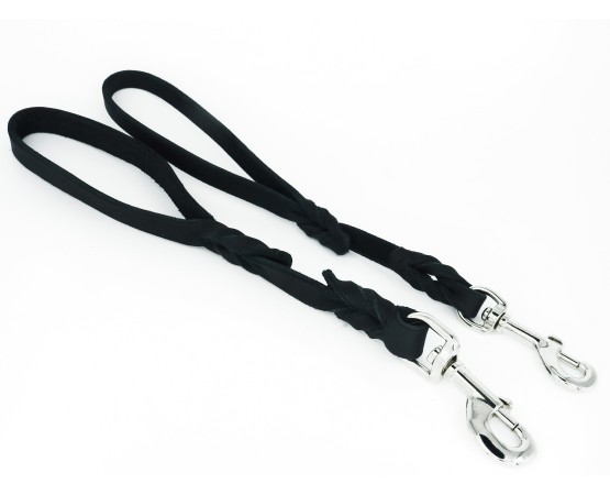 Lesa scurta din piele super premium pentru caini Black Mamba Leather