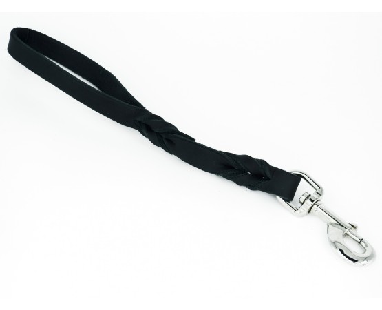 Lesa scurta din piele super premium pentru caini Black Mamba Leather