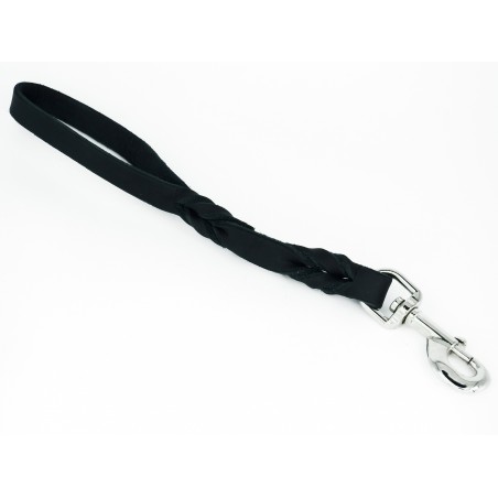 Lesa scurta din piele super premium pentru caini Black Mamba Leather