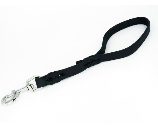 Lesa scurta din piele super premium pentru caini Black Mamba Leather