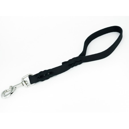 Lesa scurta din piele super premium pentru caini Black Mamba Leather