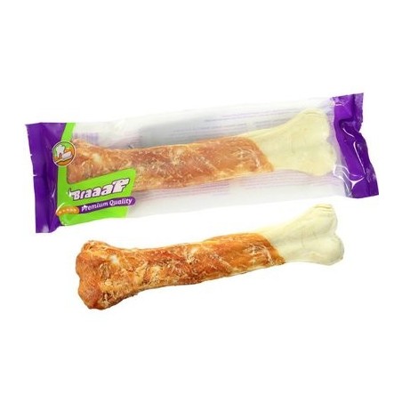 Os presat imbracat in carne de pui  Braaaf pentru caini