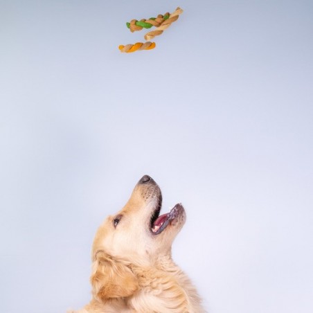 Recompense pentru caini Wonder Snaxx Twists alune si banane