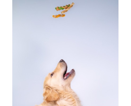 Recompense pentru caini Wonder Snaxx Mini Braid alune si mere