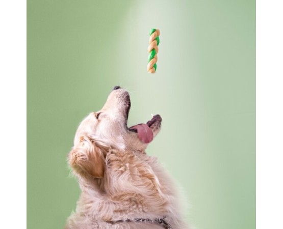 Recompense pentru caini Wonder Snaxx Mini Braid alune si mere