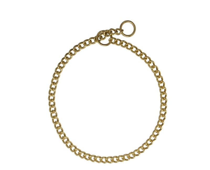 Zgarda strangulanta din alama pentru dresaj canin