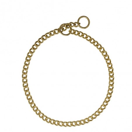 Zgarda strangulanta din alama pentru dresaj canin