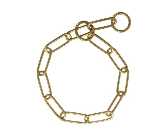 Zgarda strangulanta din alama  pentru dresaj canin