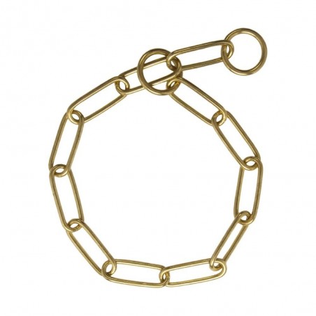 Zgarda strangulanta din alama  pentru dresaj canin