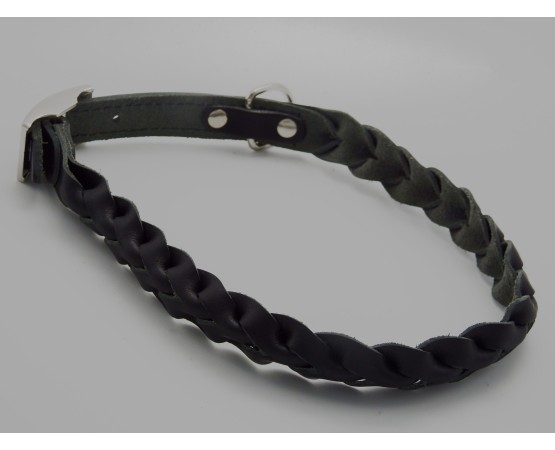 Zgarda impletita din piele naturala