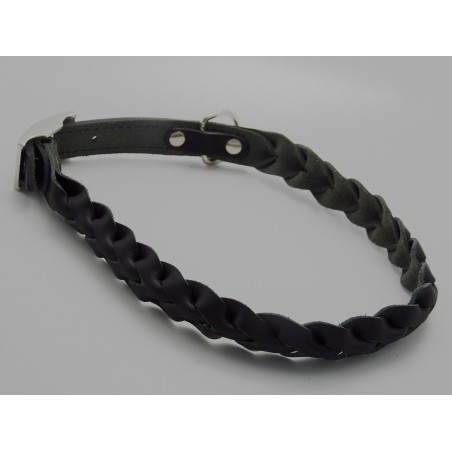 Zgarda impletita din piele naturala