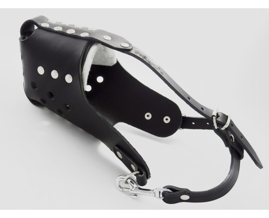 Botnita profesionala  din piele naturala pentru caini de tip Staff