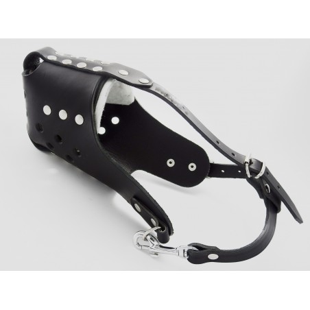 Botnita profesionala  din piele naturala pentru caini de tip Staff