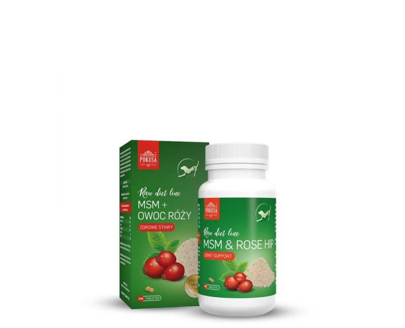 Supliment pentru articulatii caini RawDietLine MSM & RoseHip 120 tablete