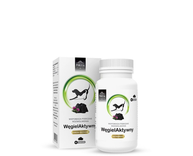 Supliment Carbune activat pentru caini 60 capsule