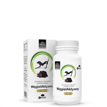 Supliment Carbune activat pentru caini 60 capsule